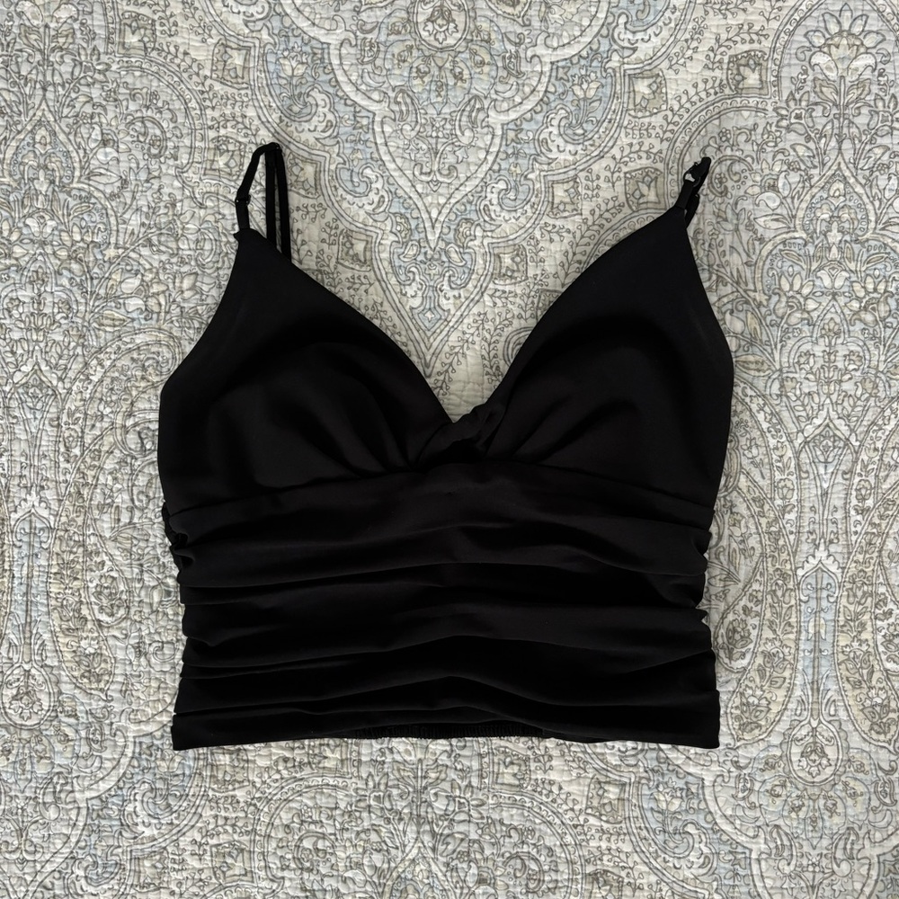 Black Zara rouged tank top